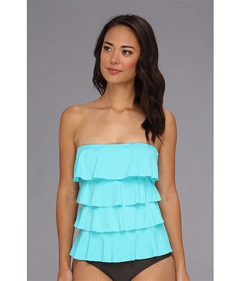 michael michael kors ruffle solids cascading front ruffle tankini